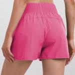 Women's High-Waisted Running Shorts with Pockets and Elastic Waistband