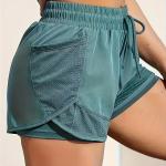 Women's 2-In-1 Yoga Shorts With Quick-Drying Fabric And Mesh Pockets For Casual Fitness, Gym Workouts Suitable For Summer For Women Perfect For Active Lifestyle