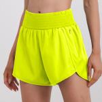 Women's High-Waisted Running Shorts with Pockets and Elastic Waistband