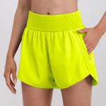 Women's High-Waisted Running Shorts with Pockets and Elastic Waistband
