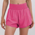 Women's High-Waisted Running Shorts with Pockets and Elastic Waistband