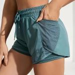 Women's 2-In-1 Yoga Shorts With Quick-Drying Fabric And Mesh Pockets For Casual Fitness, Gym Workouts Suitable For Summer For Women Perfect For Active Lifestyle