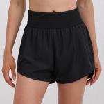 Women's High-Waisted Running Shorts with Pockets and Elastic Waistband