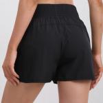 Women's High-Waisted Running Shorts with Pockets and Elastic Waistband