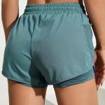 Women's 2-In-1 Yoga Shorts With Quick-Drying Fabric And Mesh Pockets For Casual Fitness, Gym Workouts Suitable For Summer For Women Perfect For Active Lifestyle