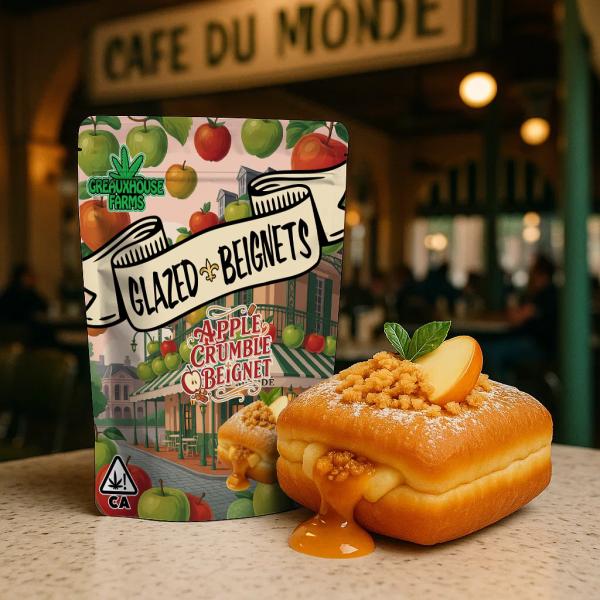 APPLE CRUMBLE GLAZED BEIGNETS