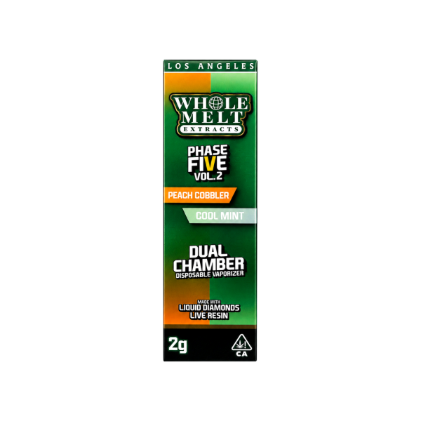 Whole Melt Dual Chamber V5 2G Dispos -Peach Cobbler + Thin Mint