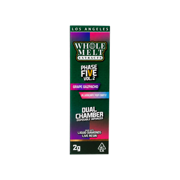 Whole Melt Dual Chamber V5 2G Dispos - Grape Gazpacho + Blueberry Pop-Tartz