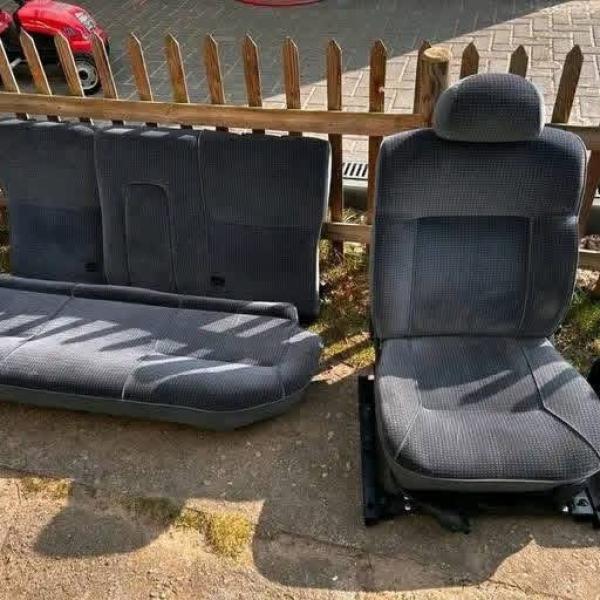 front seats and rear bench