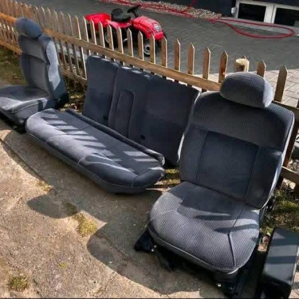 front seats and rear bench