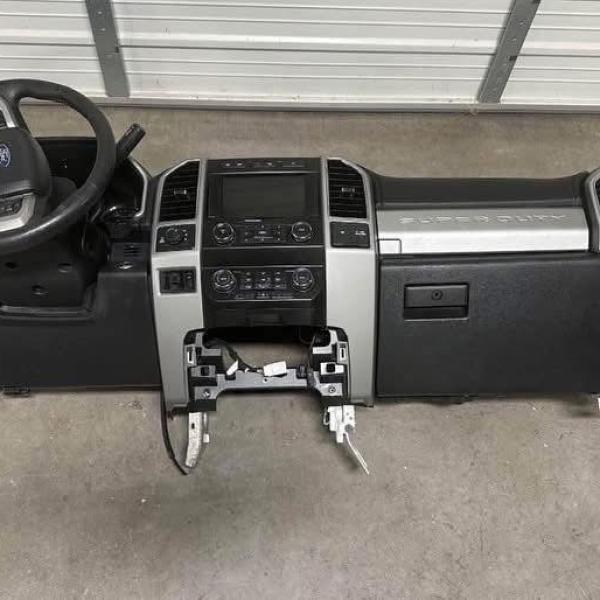 2017-2022 Ford F250 F350 Black Leather Lariat Front Dash.